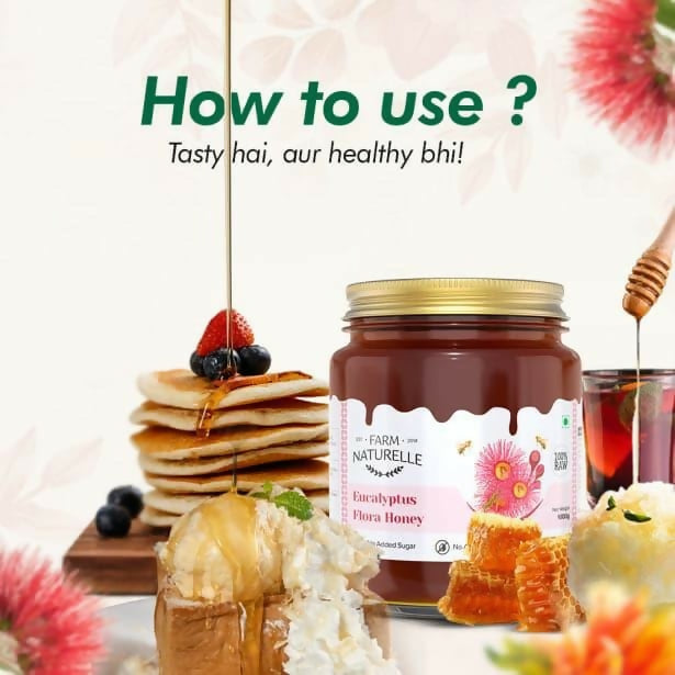 Farm Naturelle Eucalyptus Flower Honey - Raw, Unprocessed Wild Forest Honey | Grocsy