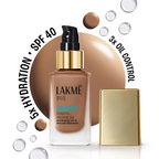 Lakme 9to5 Hya Matte Foundation + Hyaluronic Acid - Cool Cocoa | Grocsy