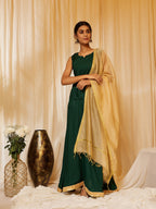 InWeave Bottle Green Skirt Top Set | Grocsy