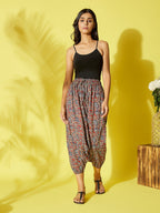 InWeave Maroon Kalamkari Harem Pant | Grocsy