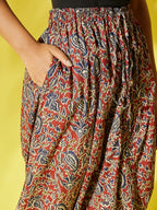 InWeave Maroon Kalamkari Harem Pant | Grocsy