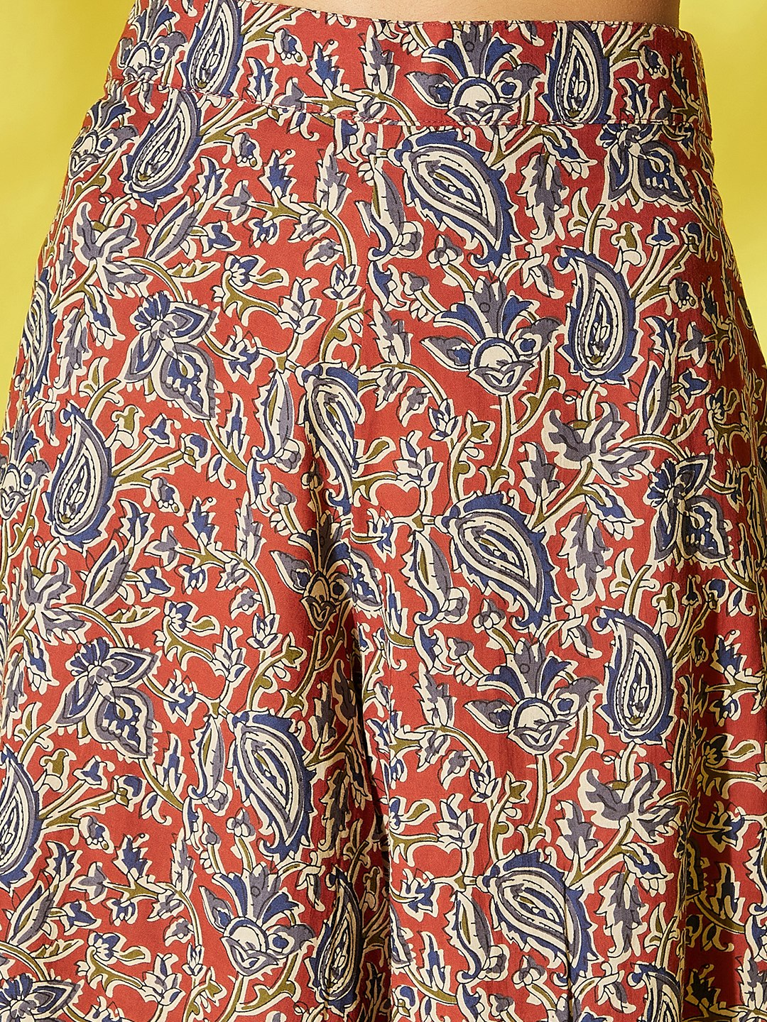 InWeave Women's Maroon Kalamkari Strappy Set | Grocsy