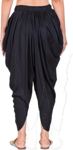 PAVONINE Black Color Solid Beetel Rayon Fabric Patiala For Women & Girls | Grocsy