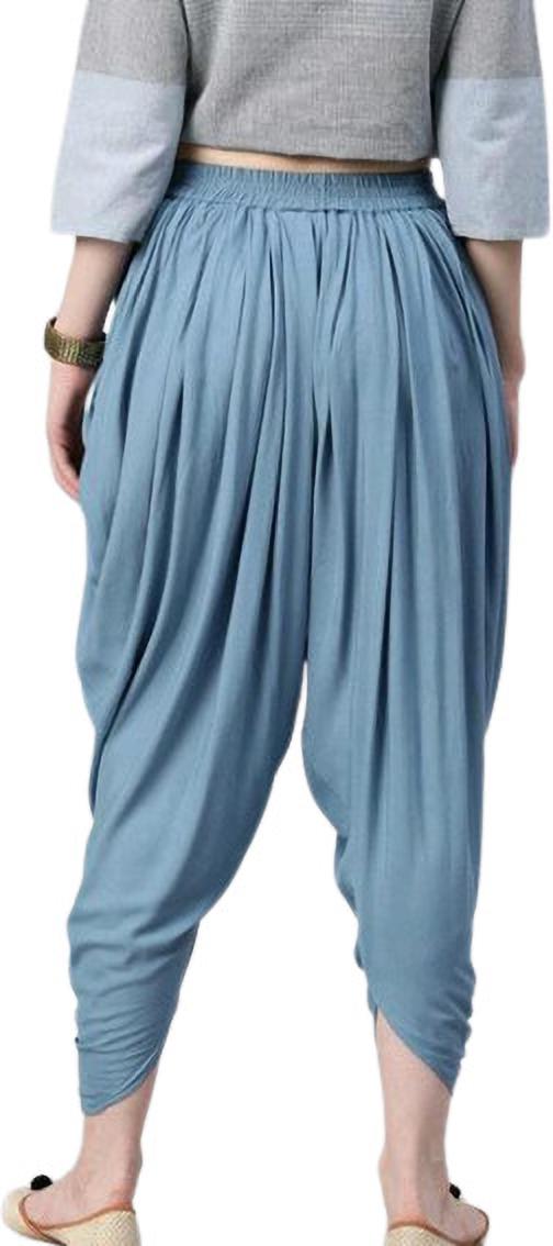 PAVONINE Grey Color Solid Beetel Rayon Fabric Patiala For Women & Girls | Grocsy
