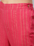 Aks Ethnic Motifs Yoke Design Straight Kurta And Trousers | Grocsy