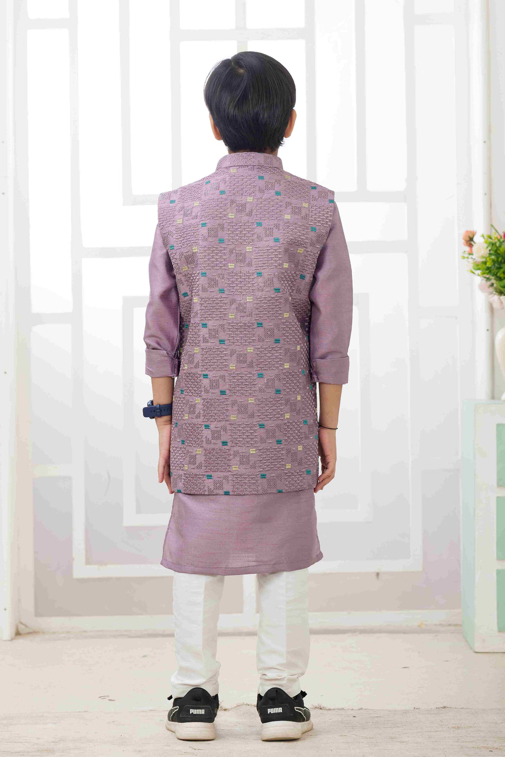 Raivat Ethnic Art Silk Embroidery Work 3 Pics Jacket Set In Onion Pink Colour | Grocsy