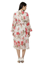 PAVONINE Pink Color Flower Printed Straight Dress For Women | Grocsy