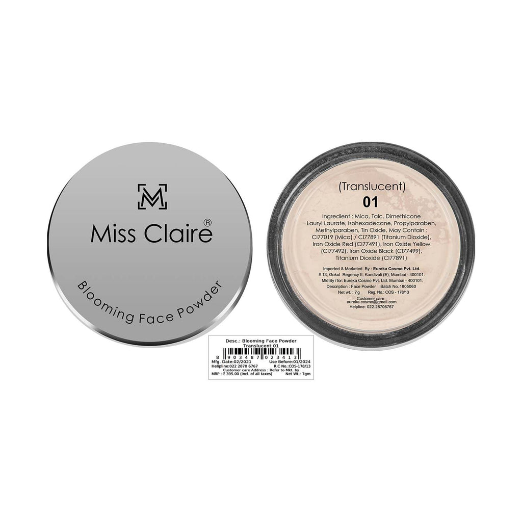 Miss Claire Blooming Face Powder - Translucent 01 | Grocsy