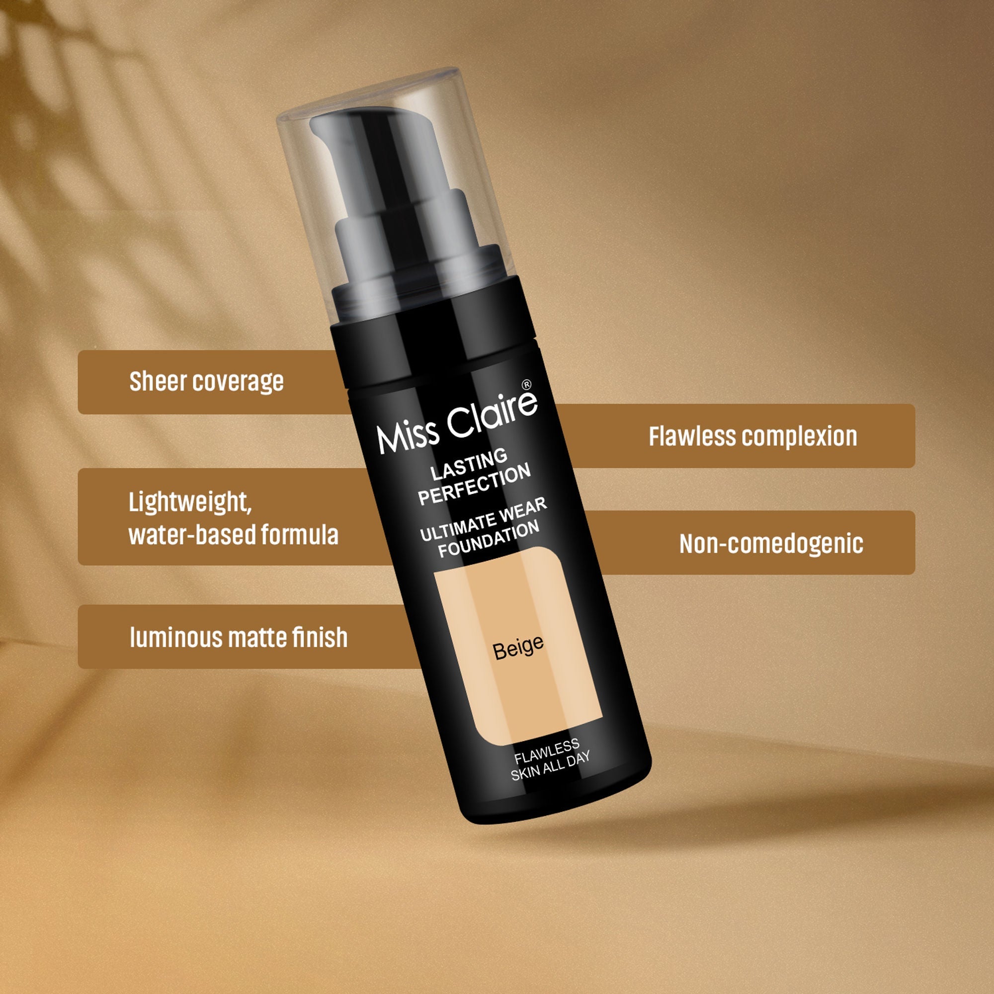 Miss Claire Lasting Perfection Ultimate Wear Foundation - 36 Beige | Grocsy