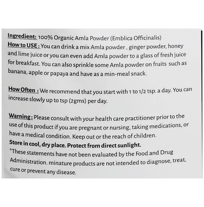 Minature Amla Organic Powder | Grocsy