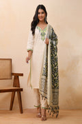 Vaasva Women Cream Embroidered Suit Set | Grocsy
