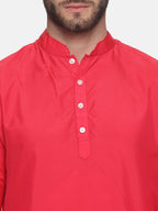 Sethukrishna Men Rose Kurta with Dhoti Pants | Grocsy