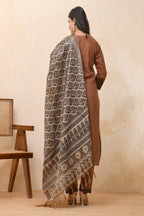 Vaasva Women Brown Embroidered Suit Set | Grocsy