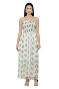 PAVONINE Yellow Color Flower Printed Lace Bottom Dress For Women | Grocsy