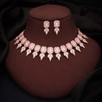 Tehzeeb Creationss Baby Pink Colour Choker With Stud | Grocsy