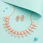 Tehzeeb Creationss Baby Pink Colour Choker With Stud | Grocsy