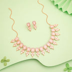 Tehzeeb Creationss Baby Pink Colour Choker With Stud | Grocsy