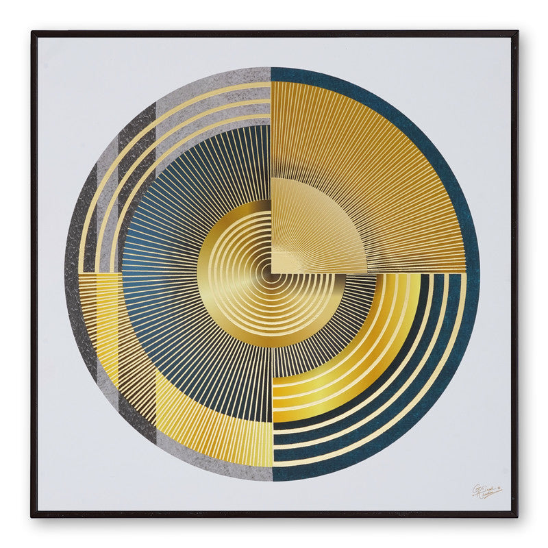 Tehzeeb Creations Golden Embossed Wall Painting | Grocsy