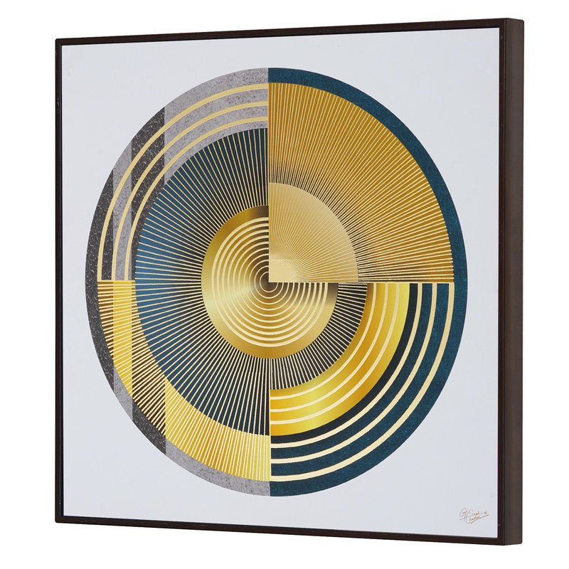 Tehzeeb Creations Golden Embossed Wall Painting | Grocsy