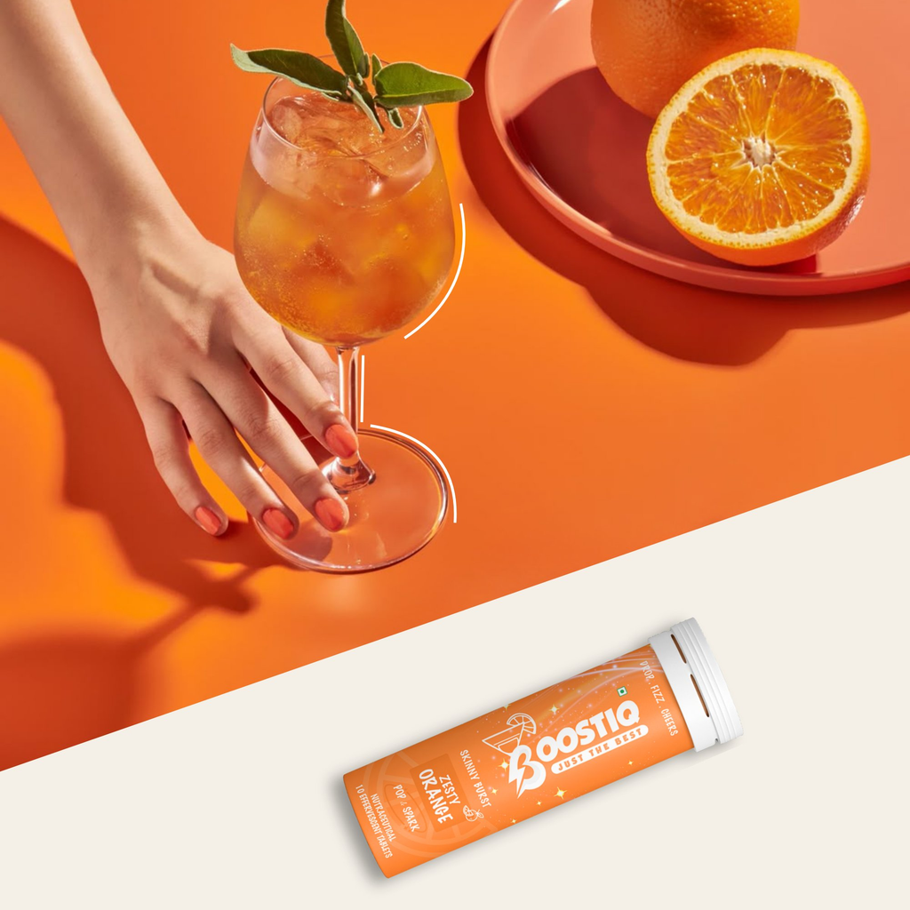 BOOSTIQ Pop & Spark Effervescent Tablets - Zesty Orange | Grocsy