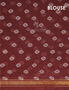 Shades of Maroon Colour Floral Design Semi Chanderi Saree By Gayathri Reddy Designer Studio | Grocsy
