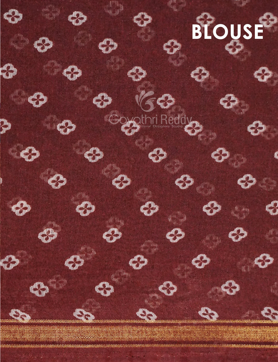 Shades of Maroon Colour Floral Design Semi Chanderi Saree By Gayathri Reddy Designer Studio | Grocsy