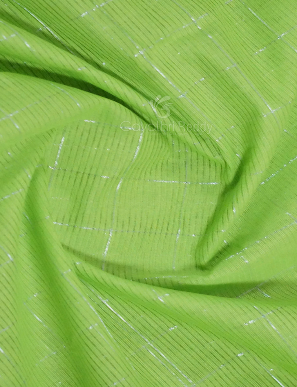 Dual Shade of Apple Green And Baby Pink Pure Mangalgiri Cotton By Gayathri Reddy Designer Studio | Grocsy