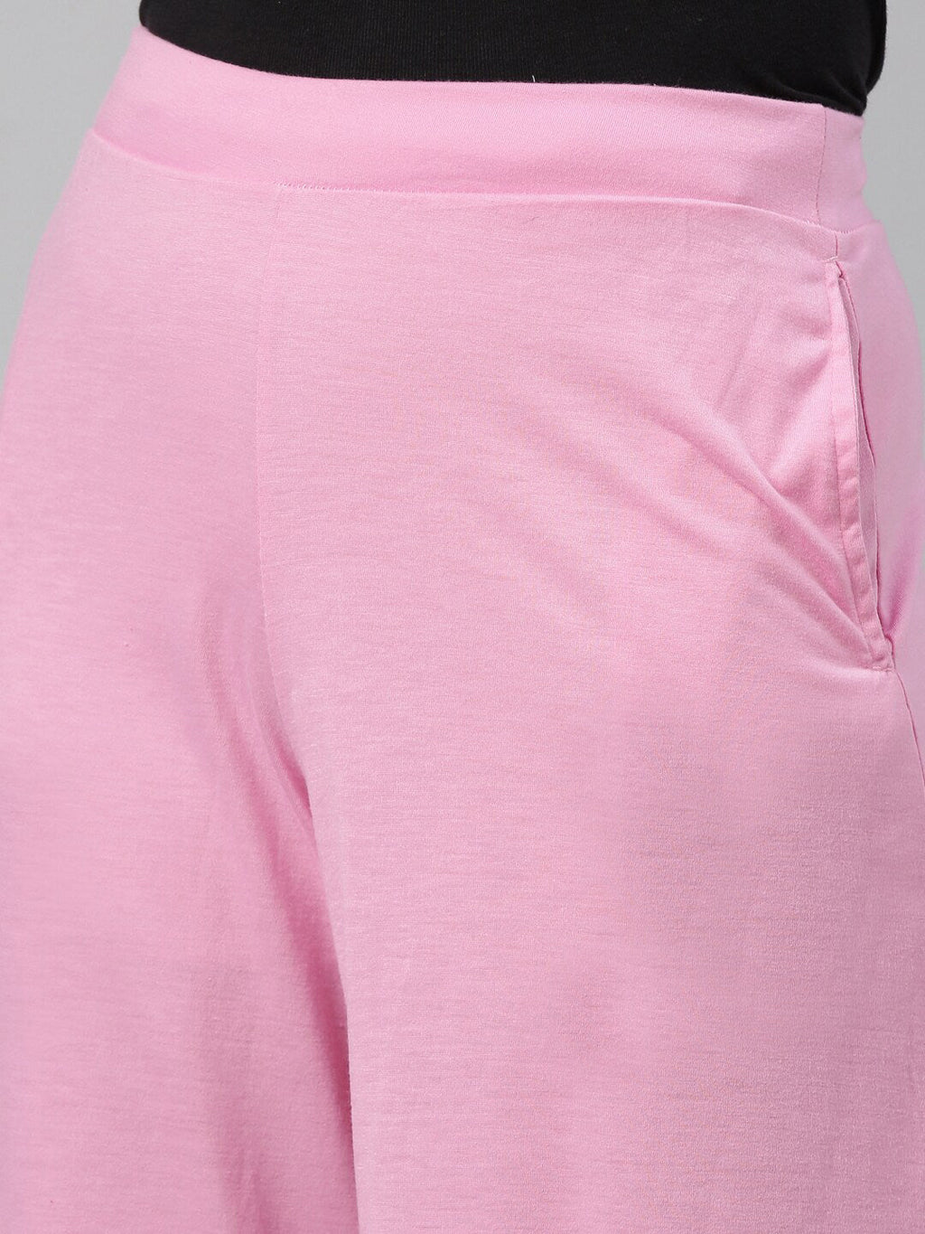 Souchii Women Pink Knitted Palazzos | Grocsy