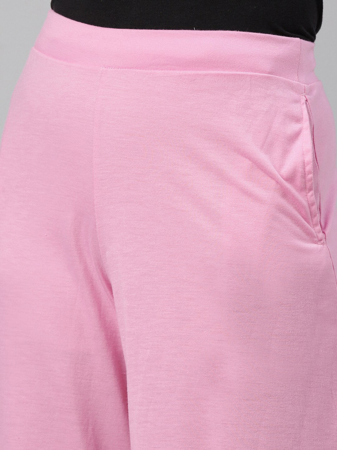 Souchii Women Pink Knitted Palazzos | Grocsy