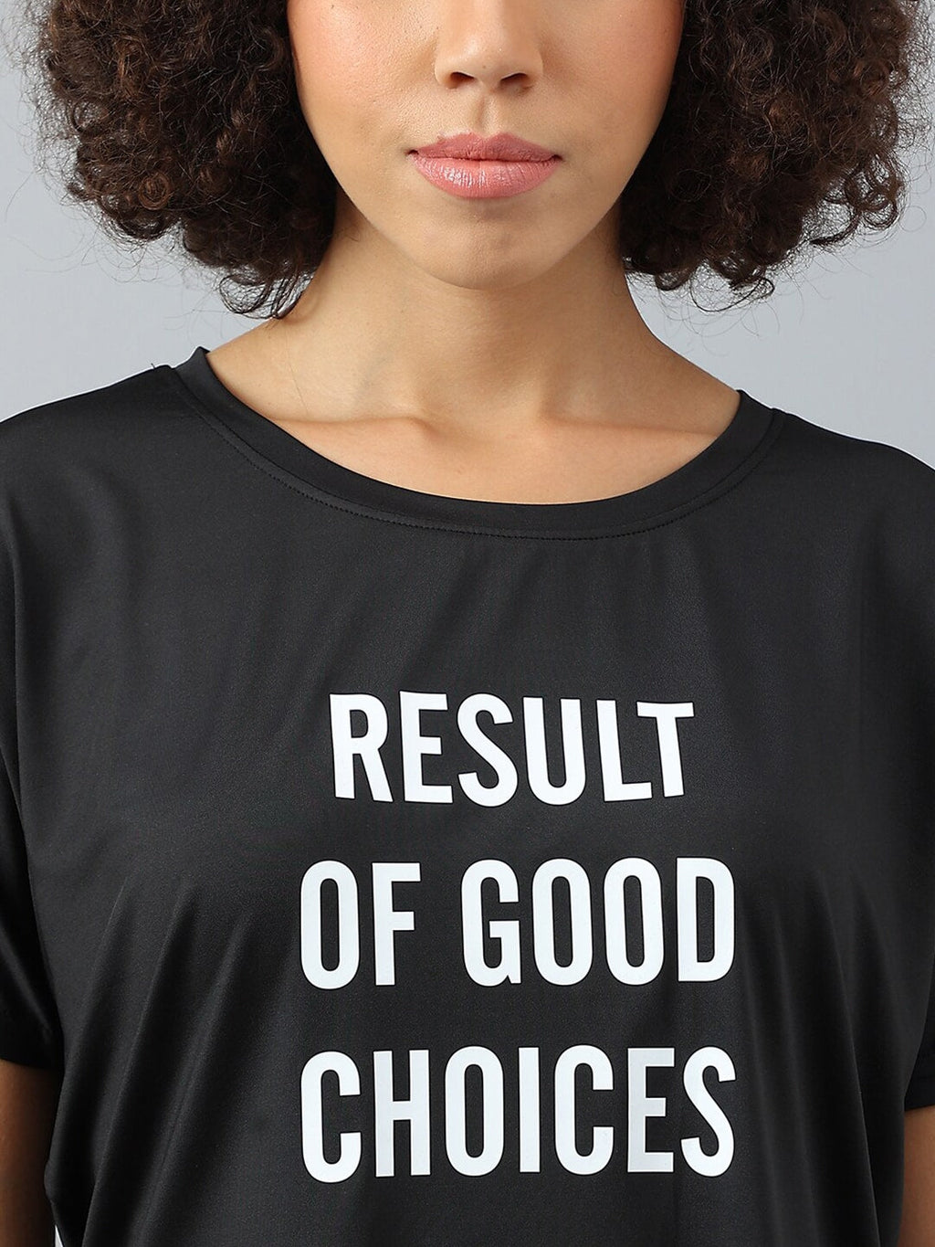 MKH Women Typography Printed Dri-FIT Sports T-shirt | Grocsy