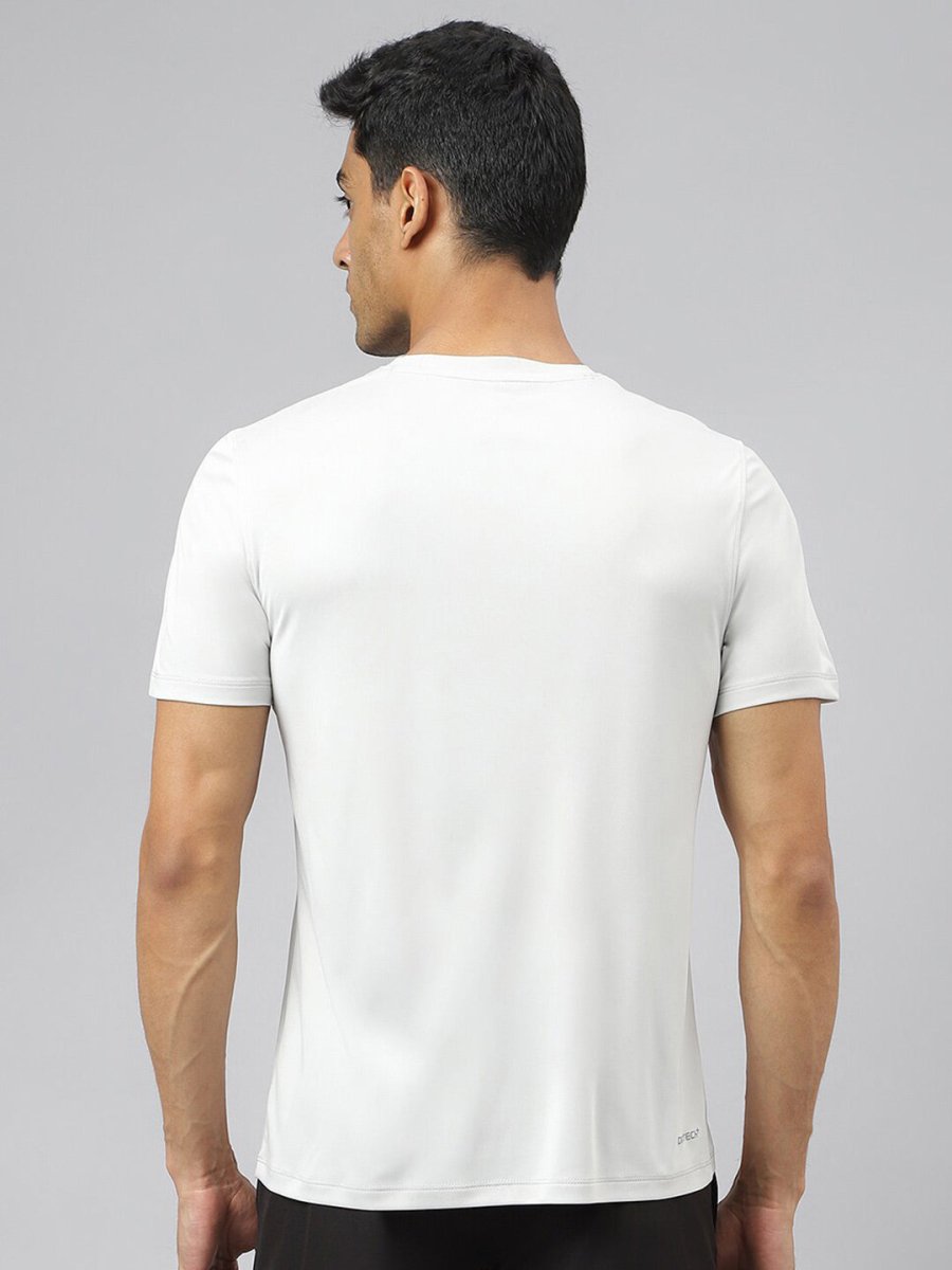Alcis Men Anti-Static Soft-Touch Slim-Fit Sports for All Round Neck T-Shirt | Grocsy
