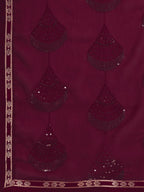 Sangria Women Burgundy Sarees | Grocsy