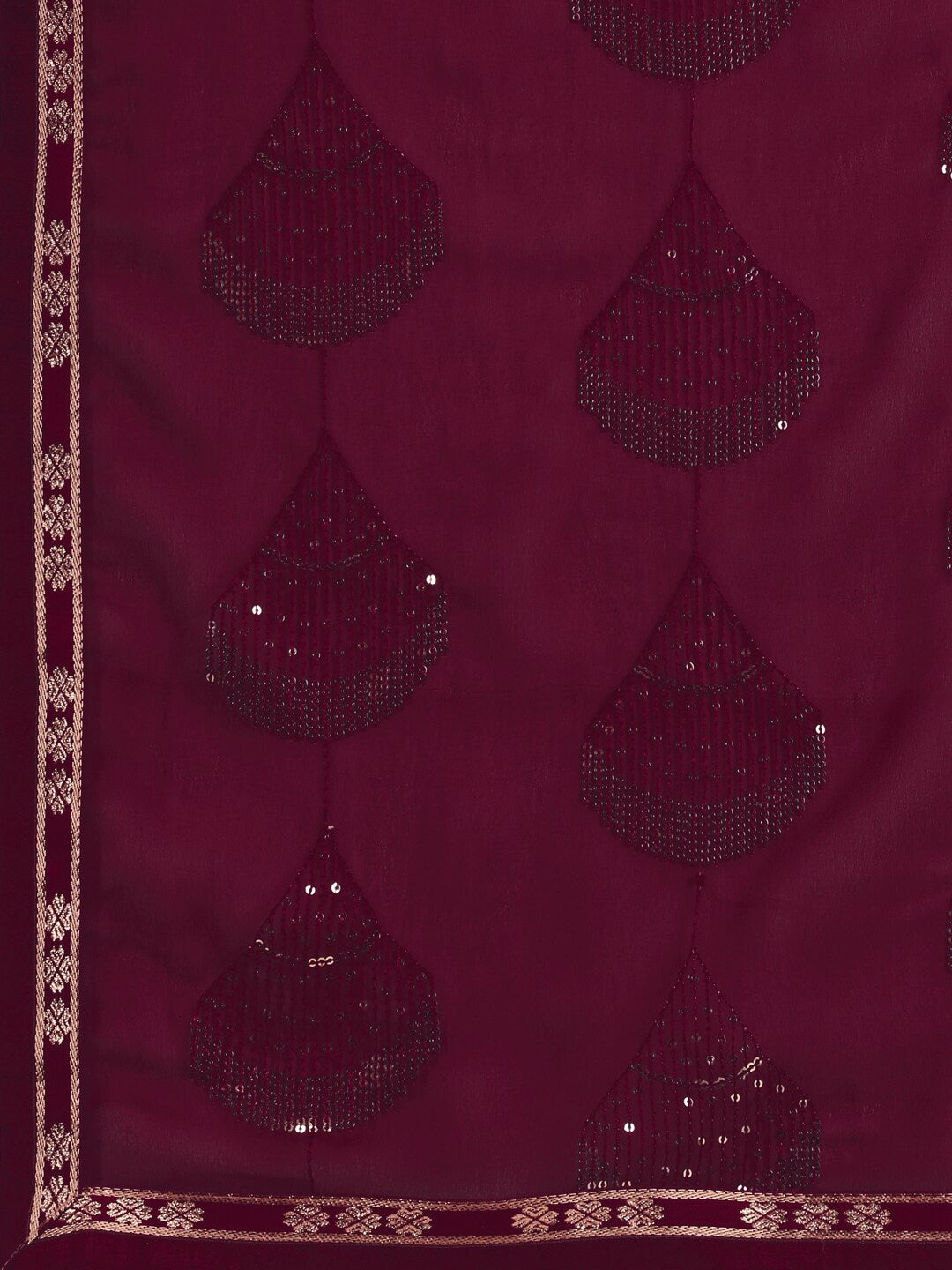 Sangria Women Burgundy Sarees | Grocsy