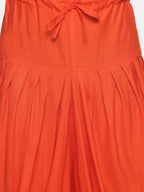 Sethukrishna Men Orange Solid Dhoti Pants | Grocsy