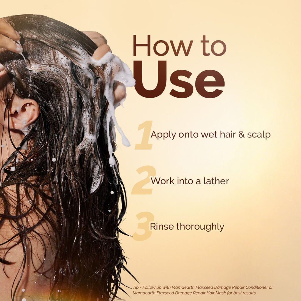 Mamaearth Flaxseed Damage Repair Shampoo | Grocsy
