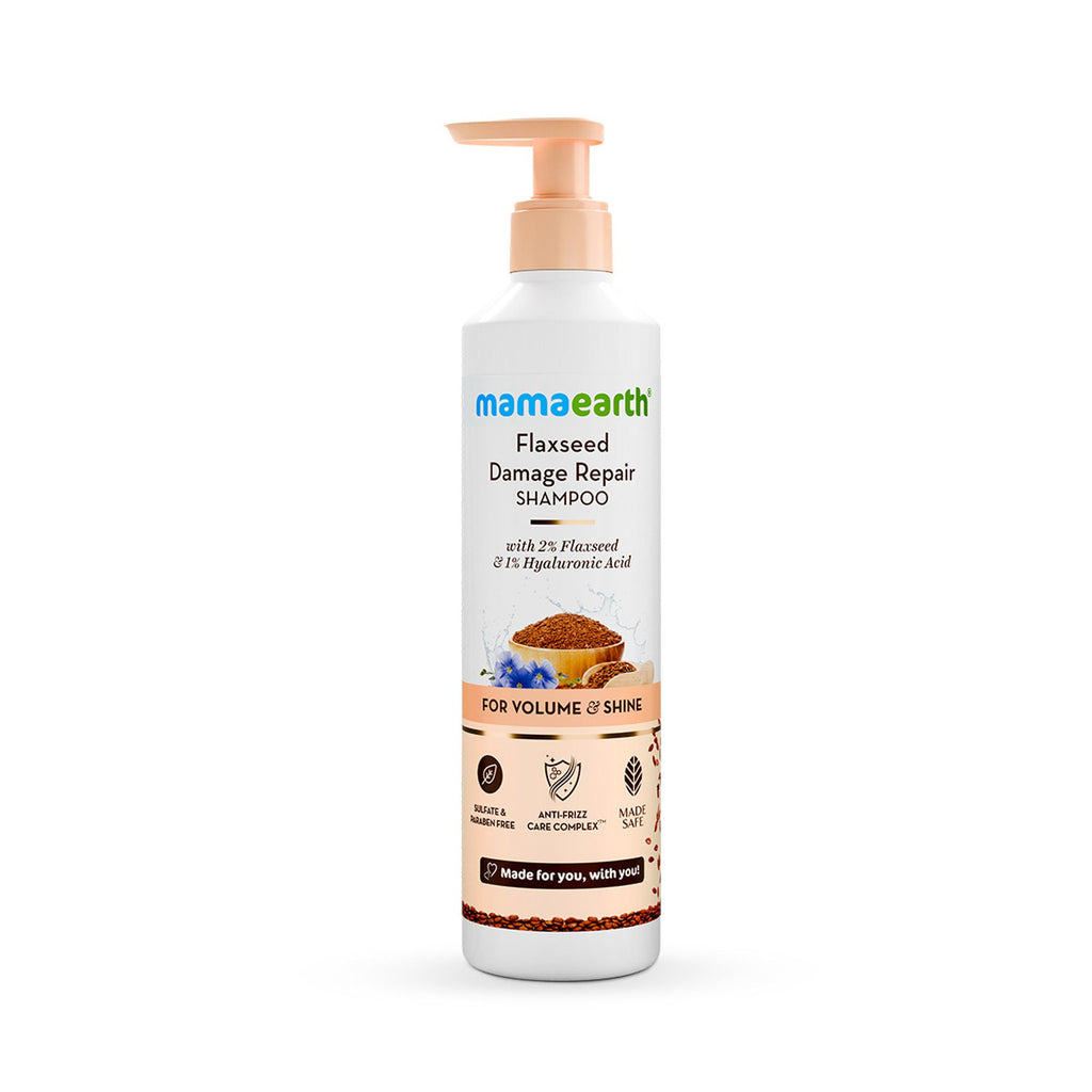 Mamaearth Flaxseed Damage Repair Shampoo | Grocsy