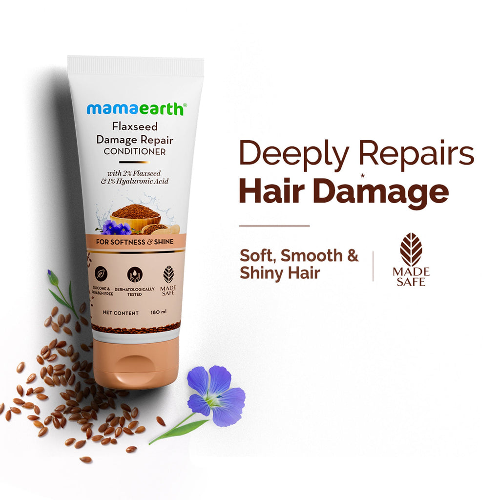 Mamaearth Flaxseed Damage Repair Conditioner | Grocsy