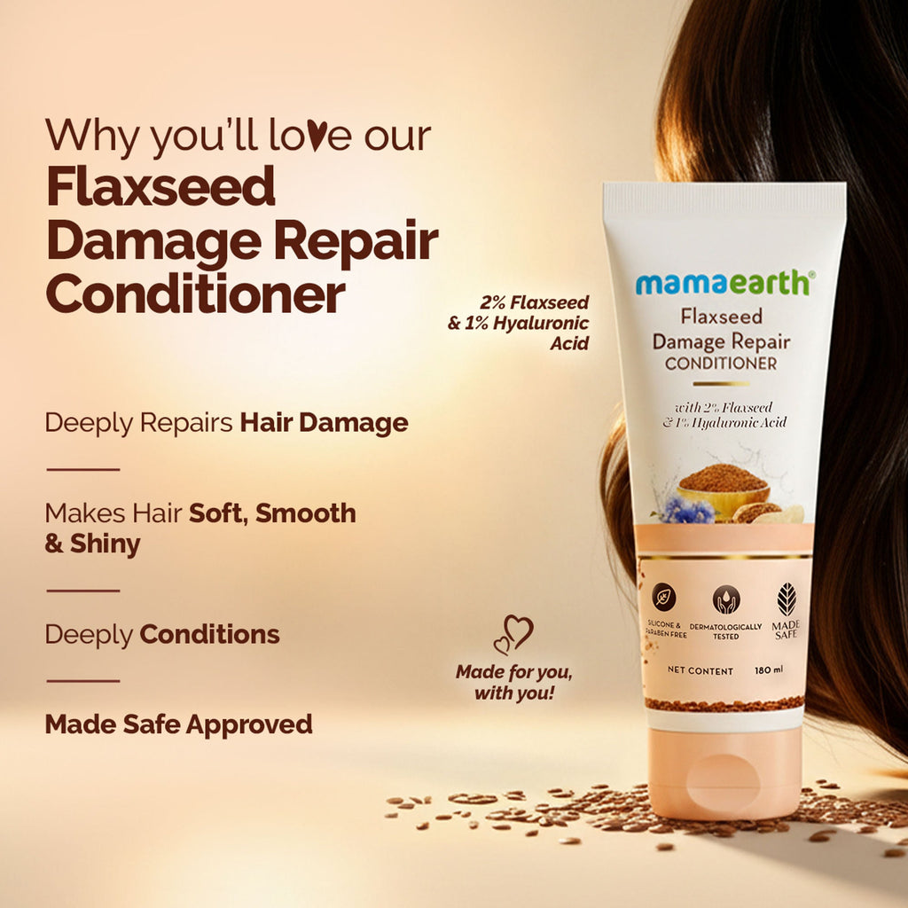 Mamaearth Flaxseed Damage Repair Conditioner | Grocsy