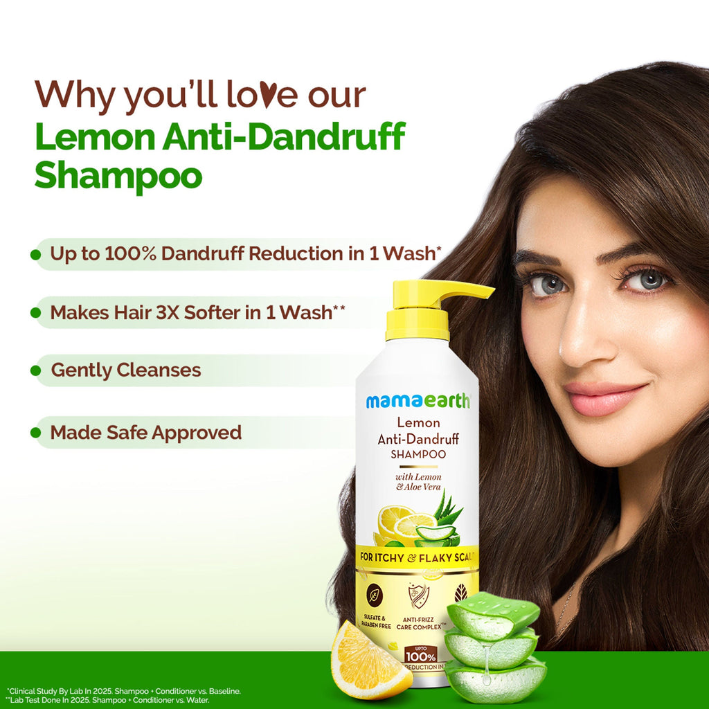 Mamaearth Lemon Anti-Dandruff Shampoo | Grocsy