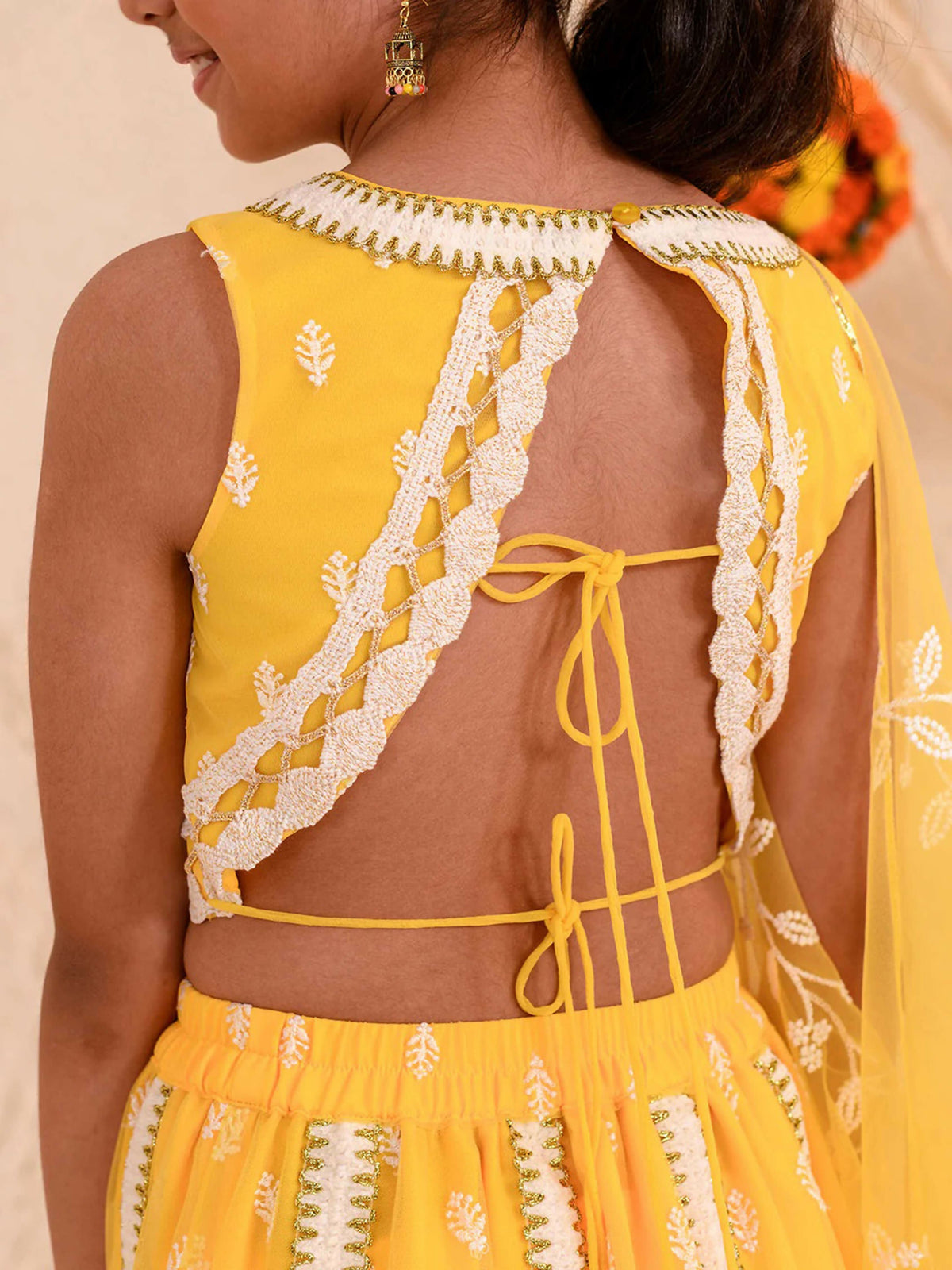 Joban Fashion Girl's Yellow Color Lehenga Choli | Grocsy