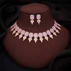 Tehzeeb Creationss Lavender Colour Choker With Stud - Swadesiicart