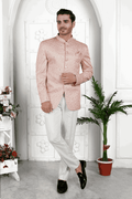Raivat Ethnic Art Silk Thread Work Jodhpuri In Peach Colour | Grocsy