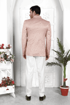 Raivat Ethnic Art Silk Thread Work Jodhpuri In Peach Colour | Grocsy