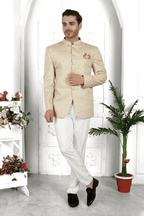 Raivat Ethnic Art Silk Thread Work Jodhpuri In Pista Green Colour | Grocsy