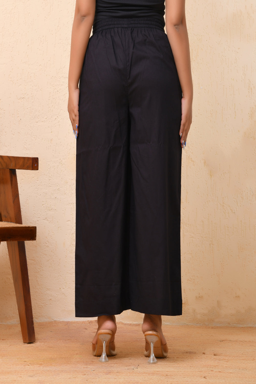 Vaasva Women White Solid Palazzo Pant | Grocsy