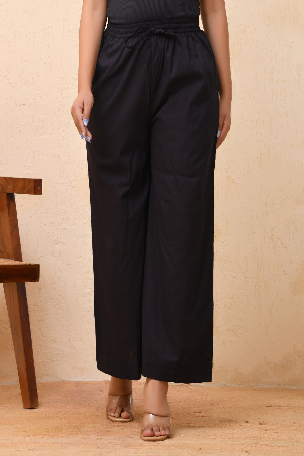 Vaasva Women White Solid Palazzo Pant | Grocsy