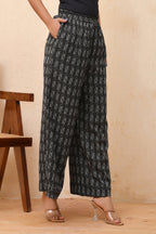 Vaasva Women Dobby Flared Pants | Grocsy