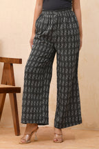 Vaasva Women Dobby Flared Pants | Grocsy