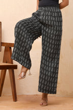 Vaasva Women Dobby Flared Pants | Grocsy