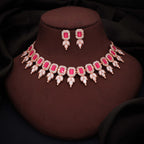 Tehzeeb Creationss Pink Colour Choker With Stud | Grocsy